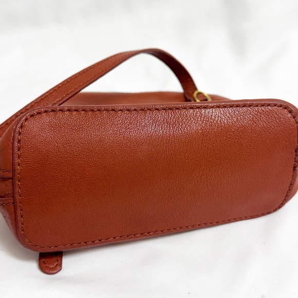 HOBO Cognac Leather Mini Crossbody Bag With Adjustable Strap - Picture 10 of 10